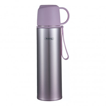 Termos Rosberg R52010F, 500 ml, Cupa cu capac, Otel inoxidabil, Violet