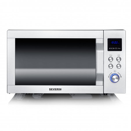 Микровълнова фурна Severin MW 7777, 900W, 25 л, 10 степени, 6 функции, Размразяване, Quick-Taste, Черен