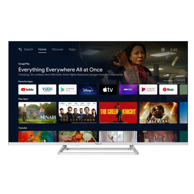 Smart televizor Tesla Series 6 43E635SUS, 43"(109 cm), Android, Wi-Fi, 4K UHD 3840 x 2160, HDR 10, Dolby VISION, Clasa F, Argintiu