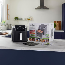 Friteuza cu aer cald Ninja Max Pro AF180EU, 2000W, 6.2 L, 1.2 kg, 40-240°C, 6 programe, Negru