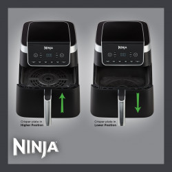 Ninja Max Pro AF180EU Hot Air Fryer, 2000W, 6.2 L, 1.2 kg, 40–240°C, 6 Programs, Black