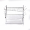 Rosberg R53000O Dish Rack, 3 tiers, Removable trays, Cup and cutlery holders, Chrome