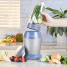 Nutri blender Petra NutriMax, 6 lame, 1000W, 1 L, Fara BPA, Gri/Albastru