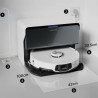 Прахосмукачка робот Roborock S8MVU02-00, Lidar, Wi-Fi, Гласови команди, 5200 mAh, 3D картографиране, Автономия до 180 мин, Бял