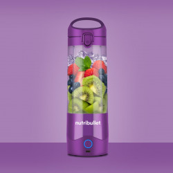 Преносим USB блендер Nutribullet NBP003PU, 2000 mAh, 475 ml, 4 ножа, Трошене на лед, До 15 цикъла, Лилав