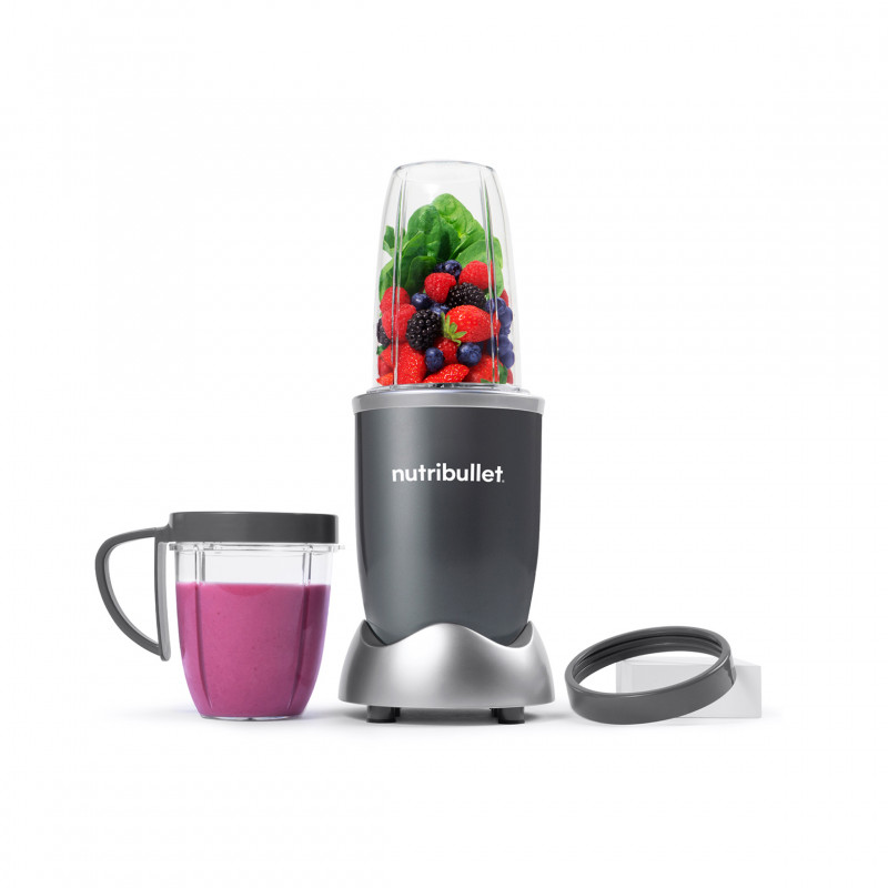 Блендер Nutribullet NB606DG, 600W, 700мл/500мл, 5 остриета, Разбиване на лед, Сив