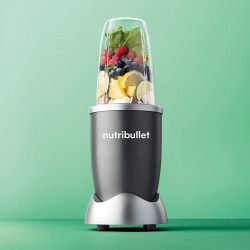 Блендер Nutribullet NB606DG, 600W, 700мл/500мл, 5 остриета, Разбиване на лед, Сив