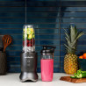 Blender Nutribullet NB1206DGCC, 1200W, 900 ml, 1 viteză + Puls, Butoane tactile, Fara BPA, Gri/Argintiu