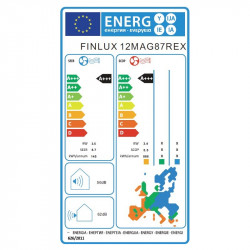 Инверторен климатик Finlux 12MAG87REX, 12000 BTU, A+++, 4D обдухване, Комфортен бриз, Wi-Fi, Плазмен филтър, Бял