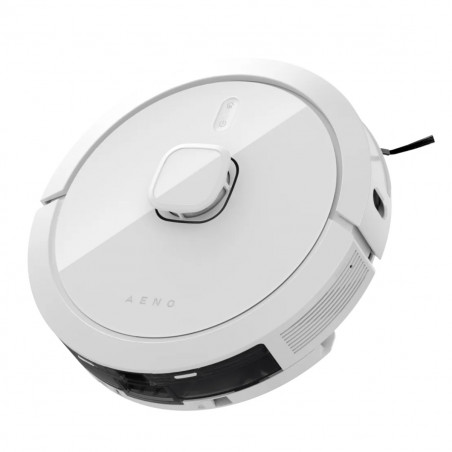 Прахосмукачка-робот AENO ARC0008S, 4000Pa, 5200mAh, 300 m2, Картографиране, Wi-Fi, Графици, Гласови команди, Автономия 250 мин, Бял