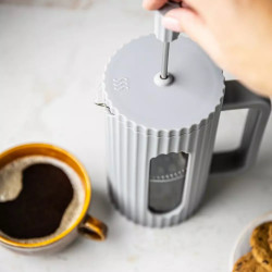 Klausberg KB 7752, 1 l, nem melegedő test, üveg, szürke, francia kávé/tea presszó