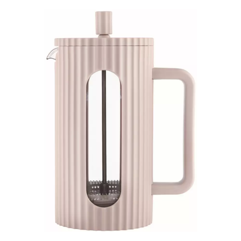 Klausberg KB 7754 French Press (1 L), Heat-Resistant Body, Glass, Beige