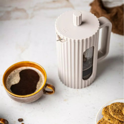 Klausberg KB 7754, 1 l, nem melegedő test, üveg, bézs színű, francia kávé/tea presszó