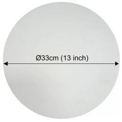 Klausberg KB 7788 Stone Pizza Baking and Serving Plate, 33 cm, Metal Handles, White