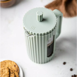 Klausberg KB 7750 French Press for Coffee/Tea, 0.6 L, Heat-Resistant Body, Glass, Mint