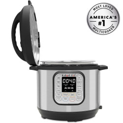 Multicooker Instant Pot DUO 6 112018201, 1000W, 5.7L, 13 programe, 7 functii, Sistem de siguranta, Argintiu/Negru