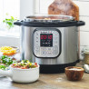 Multicooker Instant Pot DUO 6 112018201, 1000W, 5.7L, 13 programe, 7 functii, Sistem de siguranta, Argintiu/Negru