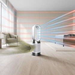 Пречиствател на въздух и нагревател Dyson Purifier Hot+Cool HP10 Gen1, До 30 м3, 40W, HEPA, Въртене на 350 градуса, 10 скорости, Таймер, Бял