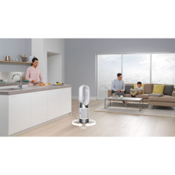 Пречиствател на въздух и нагревател Dyson Purifier Hot+Cool HP10 Gen1, До 30 м3, 40W, HEPA, Въртене на 350 градуса, 10 скорости, Таймер, Бял