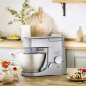 Mixer planetar Kenwood Chef KVC3100S, 1000W, 4.6L, 9 viteze, Pulse, Protectie la supraincalzire, Argintiu