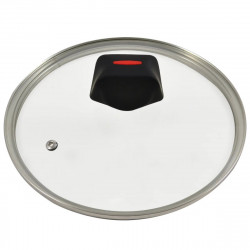 Дълбок тиган Royalty Line RL-FSC28, 28 см, 4.5 л, Стъклен капак, Мраморно покритие, Индукция, Черен