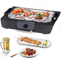 Elektromos grill Royalty Line RL-BGT2000, 2000W, 38x28 cm, 200C, termosztát, leeresztő tálca, fekete