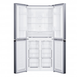 Finlux FFD448IX Side-by-Side Refrigerator, 362 L, Energy Class E, No Frost, External Display, Stainless Steel