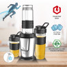 Blender Adler AD 4081, 800W, 2 pahare/sticle 400/570 ml, 20 000 rpm, 4 lame din otel inoxidabil, Zdrobire gheata, Fara BPA, Negru