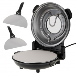 Електрическа фурна за пица ADLER AD 6314, 1200W, 31.5 см, 5 настройки на темп, Таймер, Черен