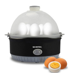 KUMTEL HEB-01 Egg Cooker, 350W, 7 eggs, Power indicator, Black/Gray