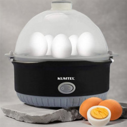 KUMTEL HEB-01 Egg Cooker, 350W, 7 eggs, Power indicator, Black/Gray