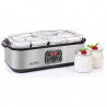 Aparat de iaurt First Austria FA-5120-2, 30W, Digital, 8 recipiente a 190ml, Timer, Inox/Negru