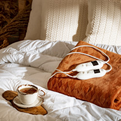 Camry CR 7436 Double Electric Blanket, 2x60W, 150x160 cm, Overheat Protection, 8 Settings, Brown