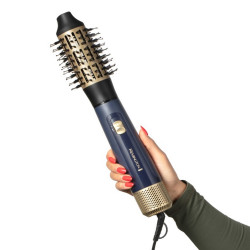 Remington AS5805 Sapphire Luxe Hair Dryer and Styler, 1000W, 2 speeds, Ceramic coating, Ionization, Gold/Dark Blue