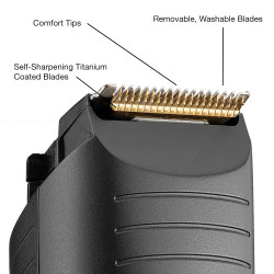 Remington MB3000 B3 Style Series Beard Trimmer, 17 Length Settings, Self-Sharpening Blades, Black