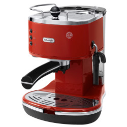 Espressor DeLonghi Icona ECO311.R, 1100W, 1.4l, 15 bar, Cafe macinata si capsule E.S.E., Disc crema, Duza abur,Rosu