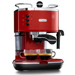 Espressor DeLonghi Icona ECO311.R, 1100W, 1.4l, 15 bar, Cafe macinata si capsule E.S.E., Disc crema, Duza abur,Rosu