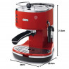 Espressor DeLonghi Icona ECO311.R, 1100W, 1.4l, 15 bar, Cafe macinata si capsule E.S.E., Disc crema, Duza abur,Rosu