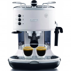 Кафемашина DELONGHI ICONA ECO311.W, 1100W, 1.4l, 15 bar, E.S.E дози, Крема диск, Бял