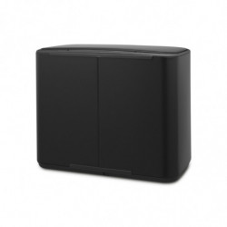 Brabantia Bo Pedal Trash Can 1000224, 3x11 L, Soft-Close, Non-Slip Base, Matte Black