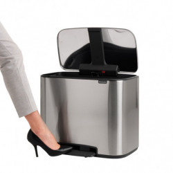 Кош за смет Brabantia Bo Pedal 36L, Matt Steel Fingerprint Proof