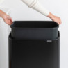 Brabantia Bo Touch Hi 1001260 Trash Can, 60 L, Raised, Smooth and Silent Opening, Matte Black