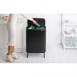 Brabantia Bo Touch Hi 1001260 Trash Can, 60 L, Raised, Smooth and Silent Opening, Matte Black