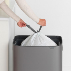 Brabantia Bo Touch 1001276 Trash Can, 60 L, Smooth and Silent Opening, Large Opening, Bronze