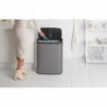 Brabantia Bo Touch 1001276 Trash Can, 60 L, Smooth and Silent Opening, Large Opening, Bronze