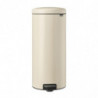 Brabantia NewIcon 1005539 Pedal Bin, 30 L, Soft-Close, Non-Slip Base, Beige