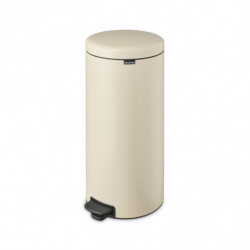 Кош за смет с педал Brabantia NewIcon 1005539, 30 л, Леко затваряне, Противоплъзгаща основа, Бежов