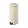 Cos pentru gunoi cu pedala Brabantia NewIcon 1005539, 30 L, Inchidere lina, Baza antiderapanta, Bej