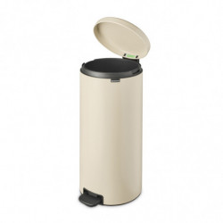 Brabantia NewIcon 1005539 Pedal Bin, 30 L, Soft-Close, Non-Slip Base, Beige