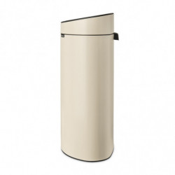 Brabantia Touch Bin New 1005543 Trash Can, 40 L, Smooth and Silent Opening, Large Opening, Beige